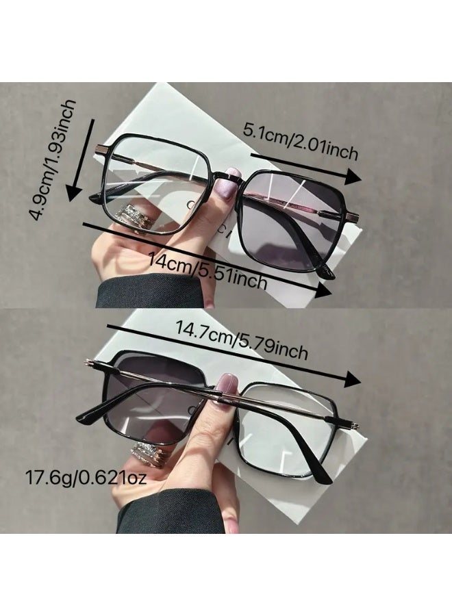 SCENT HOUSE 1 PC Women's Fashion Light-Adaptive Color-Changing Fashion Glasses, PC Frame with Transparent Lenses, -Use Retro Party & Everyday Decorative Glasses for Women, Glasses Fashion, Versatile Eyewear, Modern Aesthetic, Durable Eyewear (Includes eyeglass case),sunglasses - Image 4