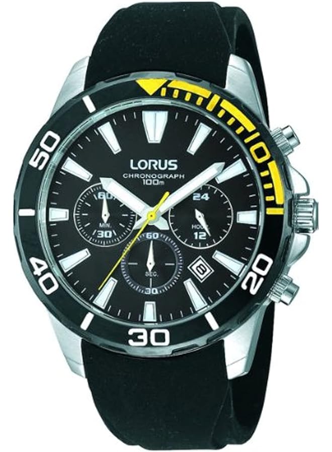 LORUS Watches Mens Analog Quartz Watch With Silicone Bracelet Rt343Cx9