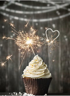 Wondercandle Silver Heart Sparkler Candle  - Image 1