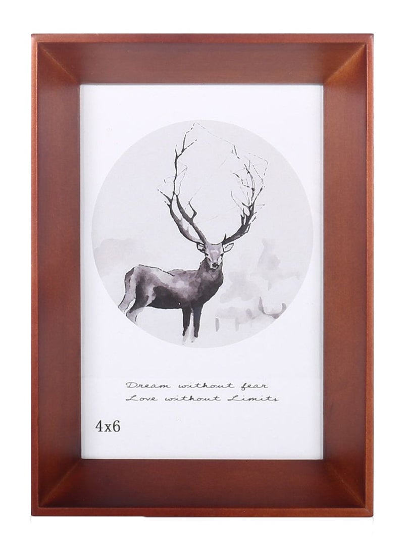 NIBEMINENT Rustic Wall Photo Frame Brown 