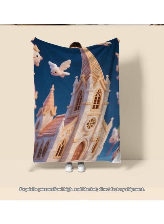 عام بطانية رقيقة من الفانيلا الكرتونية للأطفال والرضع (دافئة ومريحة، ومناسبة للنوم والألعاب) 70 سم * 100 سم - Image 2