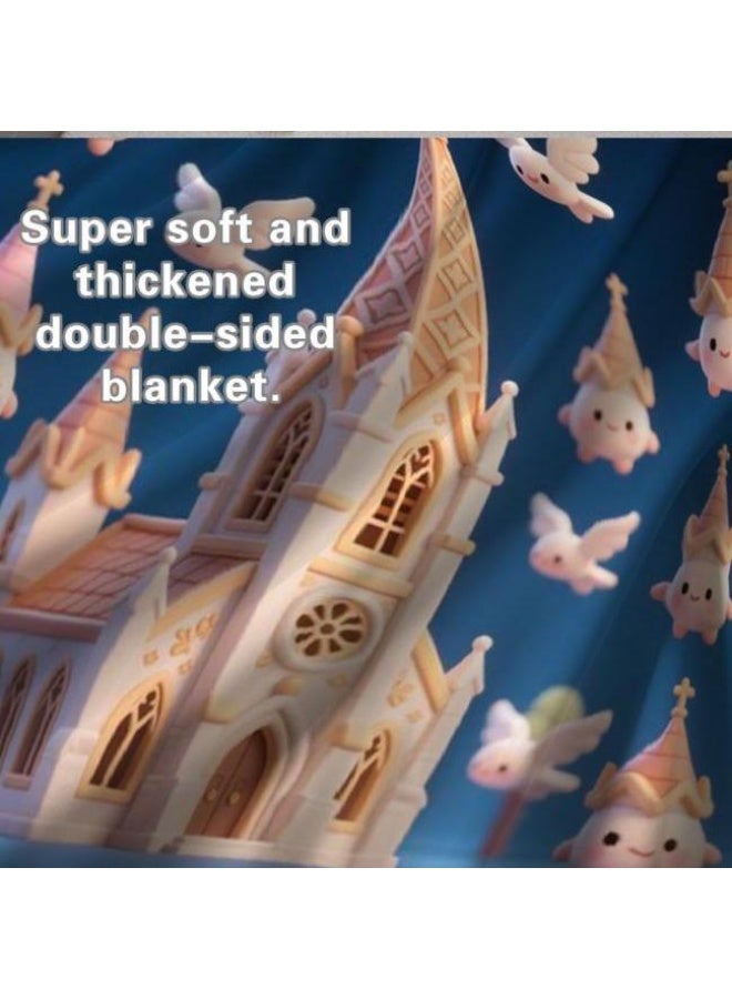 عام بطانية رقيقة من الفانيلا الكرتونية للأطفال والرضع (دافئة ومريحة، ومناسبة للنوم والألعاب) 70 سم * 100 سم - Image 4