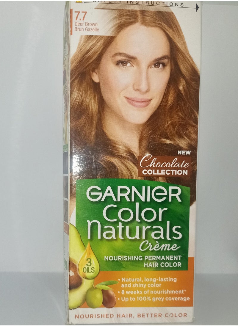 Garnier Naturals Creme Hair Colour 7.7 Deer Brown 