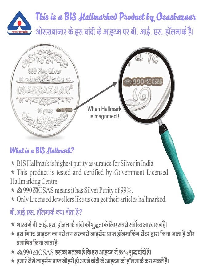 Osasbazaar Pure Silver Coin for I Love You Gift, I Love You Silver Coin, I Love You In 100 Languages - 99% Pure BIS Hallmarked - Image 5