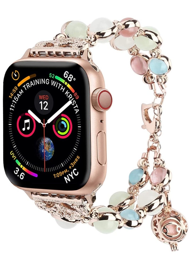 KASTWAVE - Apple Watch Band 38mm/40mm 42mm/44mm Series 6 5 4 3 2 1&SE, Adjustable Wristband Handmade Night Luminous Pearl for iWatch Bracelet. - Image 1