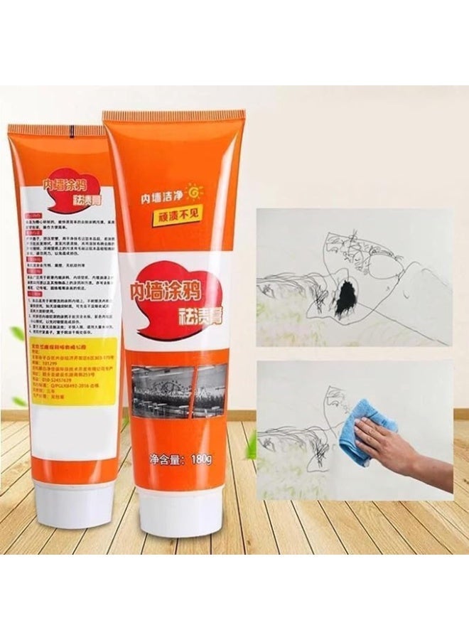 Wall Repair Cream 180g – Instant Wall Cleaner & Scratch Filler for Paint, Scuffs, Pen Marks & Surface Damage - Image 1