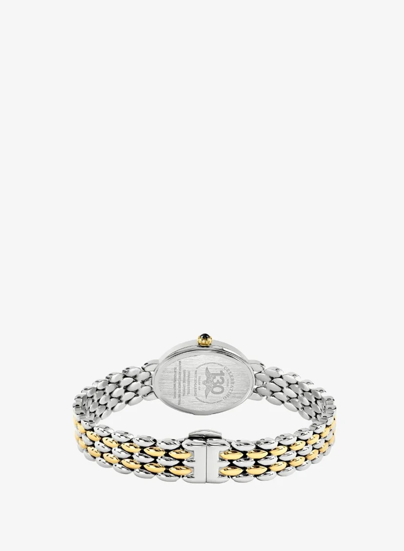 Rotary  Rotary Ladies Heritage Astoria Green Satin Dial Silver & Gold Plated Stainless Steel Pebble Bracelet Watch - RLB10025/24 for Women | Best Price UAE