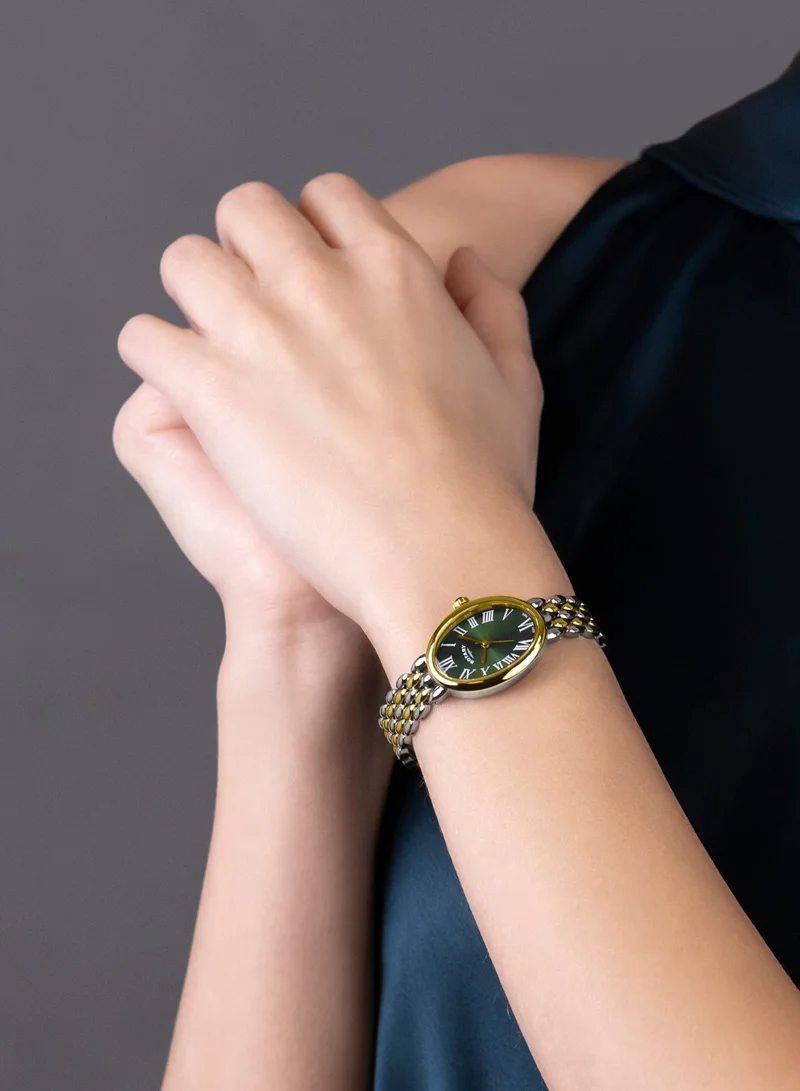 Rotary  Women's Heritage Astoria Analogue Watch, 22 mm, Green Dial, Two-Tone Steel Bracelet for Women | Best Price UAE