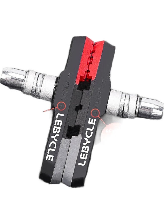 LeBycle Mountain And Road Bicycle Brake Pads, Universal V Brake Clamp, Brake Blocks, Silent Wear-Resistant Rubber Brake Pads, Accessories, Installation Tools, High-Performance Version, 2 Pairs - Image 3