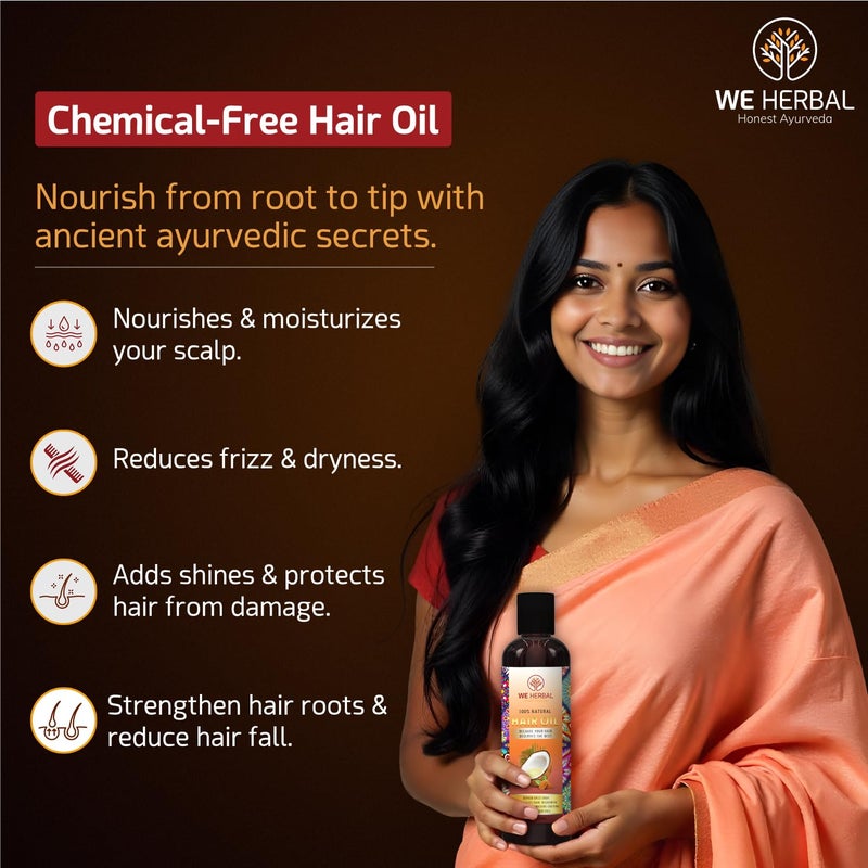 WE HERBAL Hair Care Combo Natural Hair Nourishment Complete Care for Healthy Strong Hair - Image 4