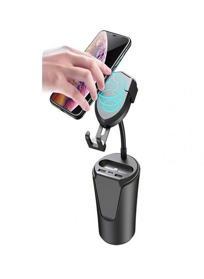 ماركة غير محددة - حامل وشاحن لاسلكي للموبايل وشاحن Airpods وثلاث مخارج USB للشحن – BX8 - Image 1
