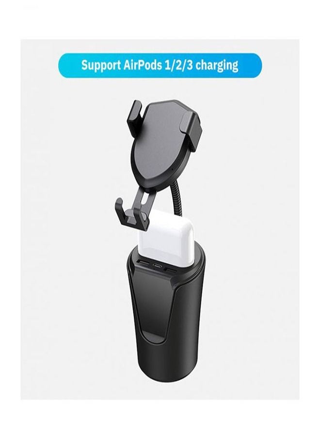 ماركة غير محددة - حامل وشاحن لاسلكي للموبايل وشاحن Airpods وثلاث مخارج USB للشحن – BX8 - Image 1