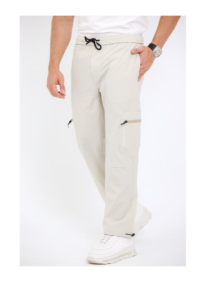 WHITE RABBIT Slip On Plain Beige Practical Joggers  - Image 3