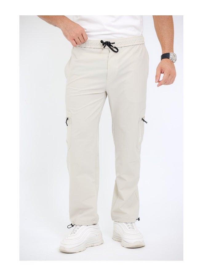 WHITE RABBIT Slip On Plain Beige Practical Joggers  - Image 2