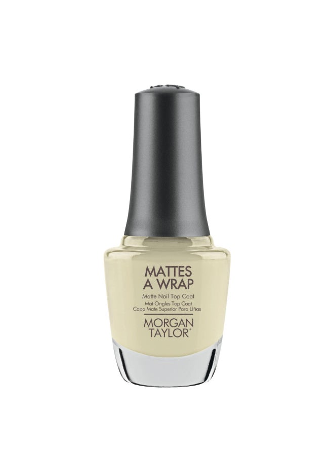 Morgan Taylor Mattes A Wrap Matte Top Coat ChipResistant Matte Finish for All Nail Types Transform Glossy Nails to Matte in Seconds LongLasting Nail Protection Professional Quality 05 oz - Image 2