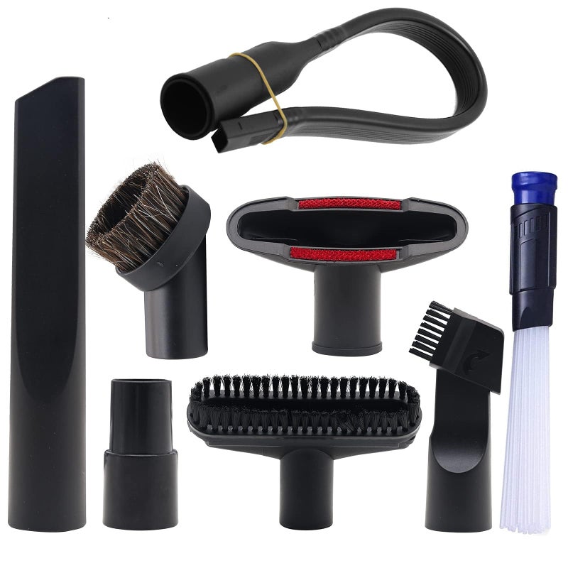 Alrens 1 1/4" Shop Vacuum Cleaner Attachments Brushes for Vac Accessories 1/4 inch 1 3/8 inch, Set of 8 - Image 1