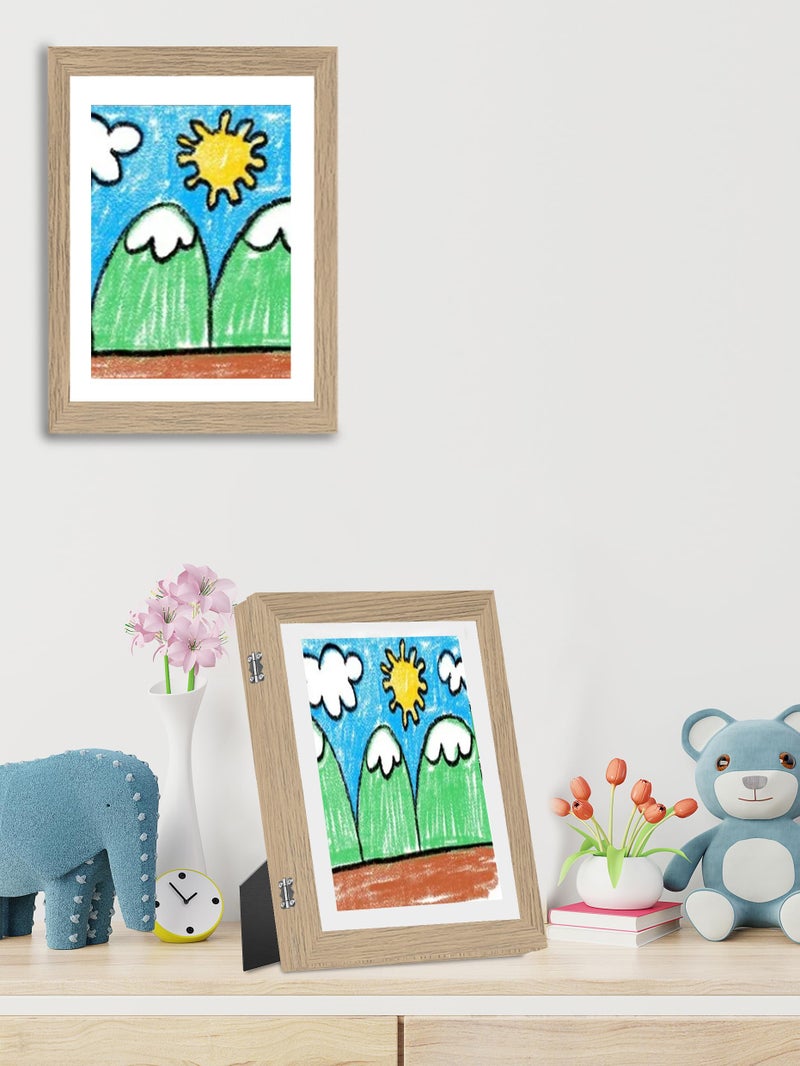 Orionstar Kids Art Frames  Artwork Picture Frames Changeable with Stand  Front Opening Picture Display Frames Holds 100 Paper Pcs  Artwork Display Storage Frames for Children  Desk  Home and Office - Image 3