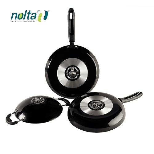 Nolta HS 3-Piece Non-Stick Cookware Set | 24 cm Fry Pan, 20 cm Appachatty & 24 cm Tawa Pan | 3-Layer PFOA Free, ISI Certified, Easy Clean, Durable & Lightweight Non Stick Kitchen Collection - Image 5
