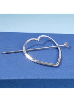 Yheakne Metal Heart Hair Slide Clip Hollow Heart Silver Hair Clip Vintage Hair Slide Pin Bun Holder Alloy Bobby Pin Metal Hair Accessories For Women And Gilrs  - Image 2