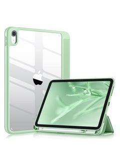 Compatible with iPad 10Th Generation 2022 10.9"S Case with Pencil Holder, Slim Protective Case with Clear Back Case for iPad 10Th Gen A2696 A2757 A2777, mint green