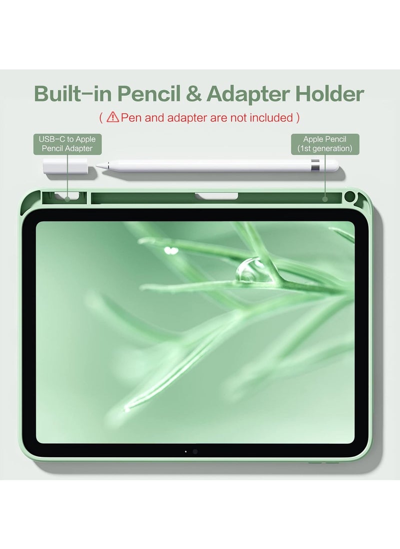 EVO Compatible with iPad 10Th Generation 2022 10.9"S Case with Pencil Holder, Slim Protective Case with Clear Back Case for iPad 10Th Gen A2696 A2757 A2777, mint green  - Image 4