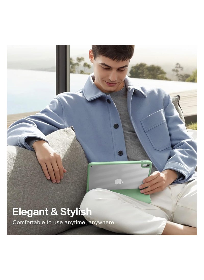 EVO - Compatible with iPad 10Th Generation 2022 10.9"S Case with Pencil Holder, Slim Protective Case with Clear Back Case for iPad 10Th Gen A2696 A2757 A2777, mint green - Image 1