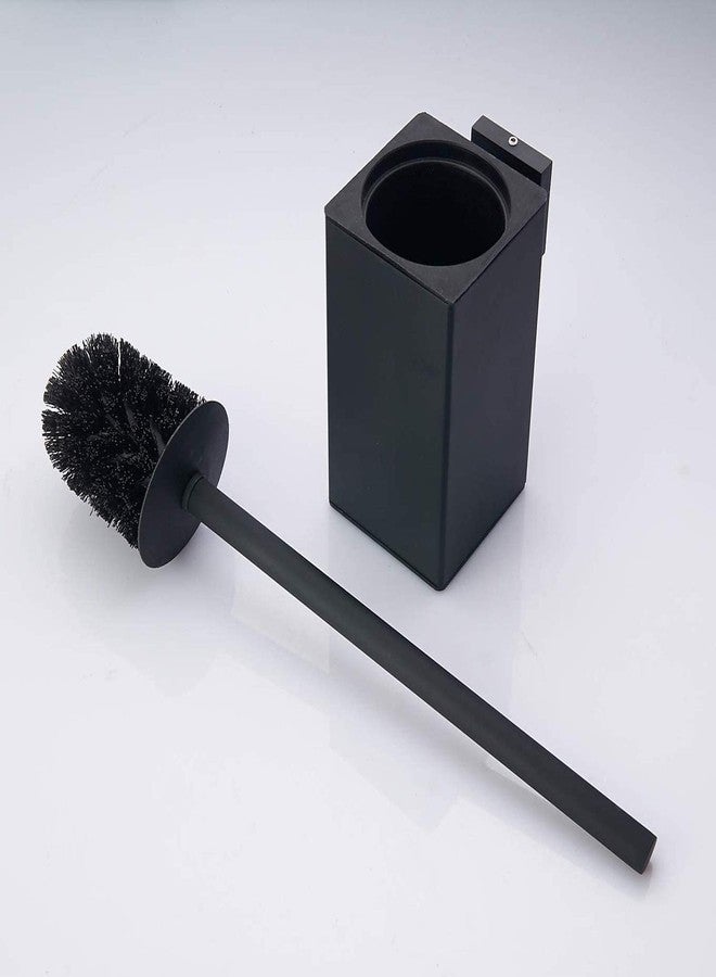 BGL Toilet Brush Holder Black, Toilet Bowl Brush Holder Black Wall Mount Square for Bathroom - Image 5