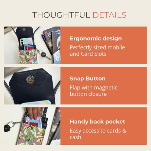 HAMELIN Small Crossbody Mobile Sling Bag for Women |Stylish Phone Pouch with Adjustable Strap|Phone Purse For Women|Versatile Mobile Pouch for Womens |Ideal Gift For Woman | Lilac Flutter - Image 3