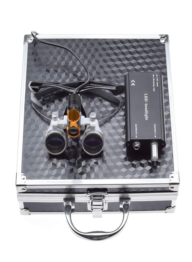 NSKI 3.5X Loupes Magnifying Glasses + 5W Lamp Belt Clip Type with Filter Aluminum Box (Black) - Image 1