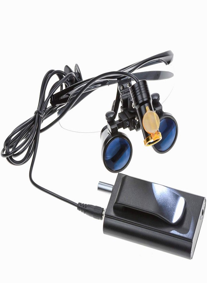 NSKI 3.5X Loupes Magnifying Glasses + 5W Lamp Belt Clip Type with Filter Aluminum Box (Black) - Image 4