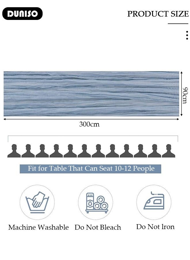 DUNISO Cheesecloth Table Runner, Boho Gauze Table Runner, Rustic Transparent Table Decor, Wedding Table Runner for Bridal Shower Decoration, Vintage Table Centerpieces for Baby Shower Arch Birthday Party Dinner Events - Image 4