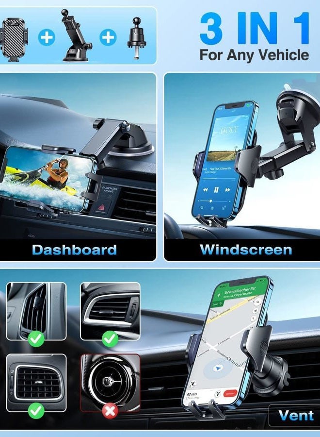 VANMASS Car Phone Holder 2026 Ultimate Military-Grade Phone Holder for Your Car Windshield Dashboard【Newest Best Strongest】 Cell Phone Car Mount with Patent & Safety Certs for iPhone Samsung Android - Image 4