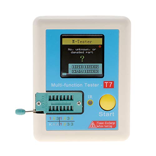 Hilitand T7 Transistor Tester, Multifunction Full Color Graphic Display Transistor Meter for Measuring Triodes Diodes Resistors Capacitors Inductors Thyristors - Image 1