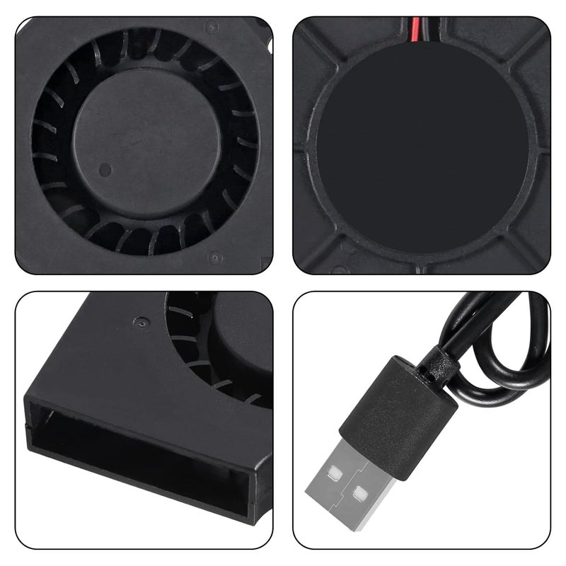 UMLIFE 4 قطع مروحة تبريد بدون فرش 75 مم 5 فولت USB DC لطابعة 3D وكمبيوتر PC وCPU وعلبة الكمبيوتر 75 مم × 15 مم - Image 3