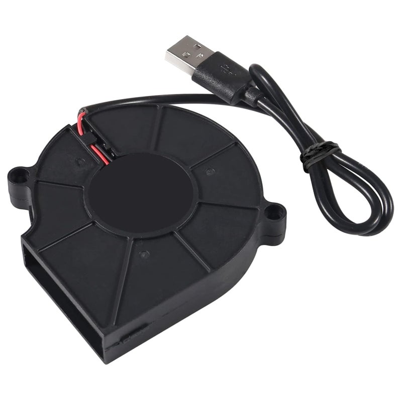 UMLIFE 4 قطع مروحة تبريد بدون فرش 75 مم 5 فولت USB DC لطابعة 3D وكمبيوتر PC وCPU وعلبة الكمبيوتر 75 مم × 15 مم - Image 5