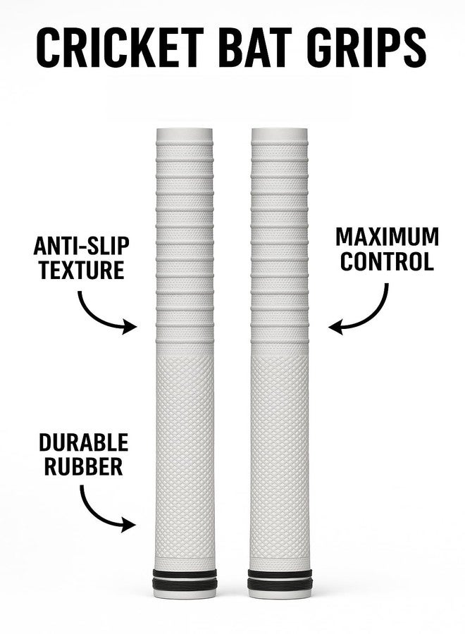 Kizlo Set of 4 Cricket Bat White Grip + 1 Wooden Gripper (Cone) Super Tacky (Pack of 5) - Image 2