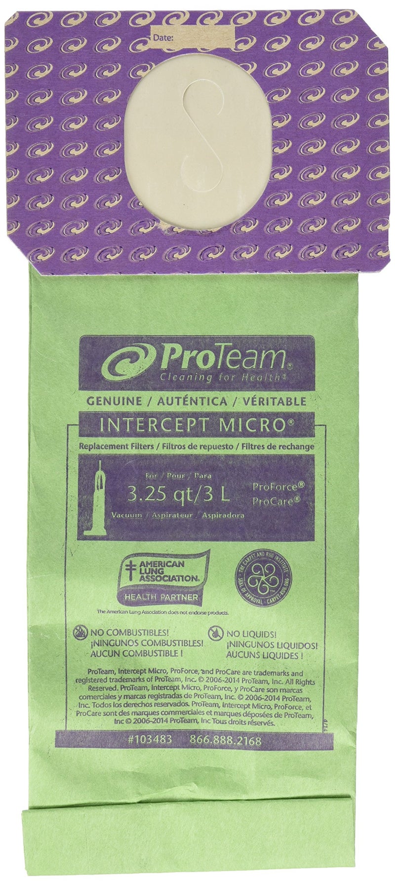 Proteam Bolsa de papel Extreme Intercept Micro proforce 10 Pack 103483 Purple