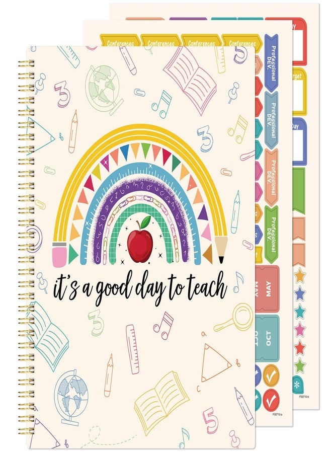 Lortarl Undated Teacher Planner - Teacher Planners 8.5 x 11, Teachers Lesson Plan Book, Teachers Lesson Planner 2026-2027 with Stickers and Inner Pocket - Image 1