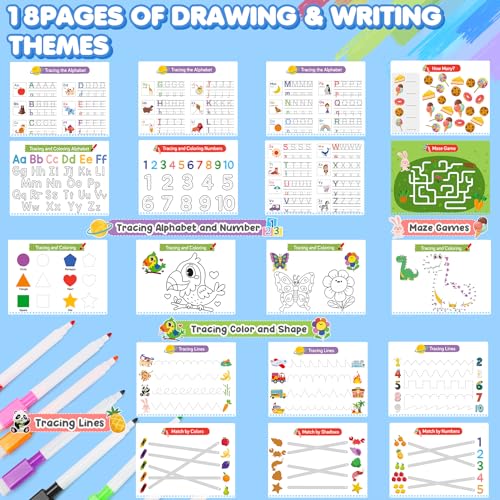 URMYWO Busy Book for Toddlers, Preschool Learning Activities, Montessori Learning Educational Toys, Tracing Activity Coloring Books for Kids Ages 3-8, Autism Sensory Travel Toys, Christmas Birthday Gifts - Image 3