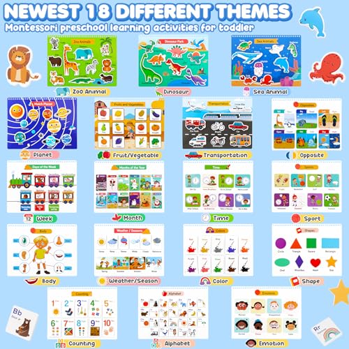 URMYWO Busy Book for Toddlers, Preschool Learning Activities, Montessori Learning Educational Toys, Tracing Activity Coloring Books for Kids Ages 3-8, Autism Sensory Travel Toys, Christmas Birthday Gifts - Image 2