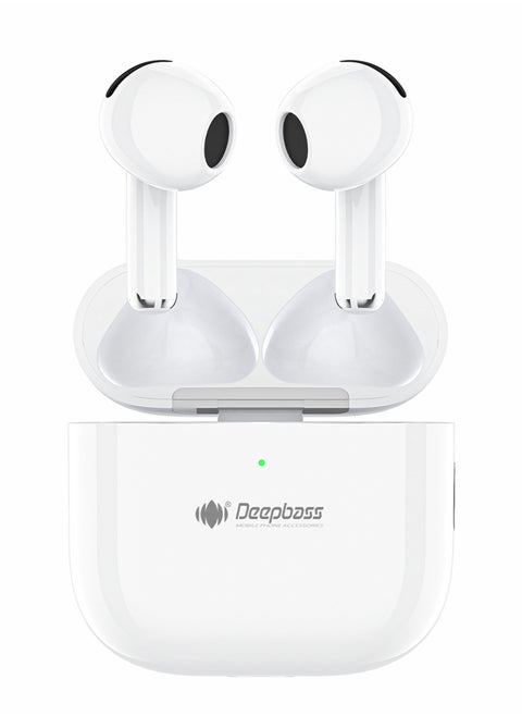TWS-X6 Hi-Res Audio Wireless Earbuds | 200min Playtime | 20m Bluetooth Range | 400mAh Fast Charge Case - White