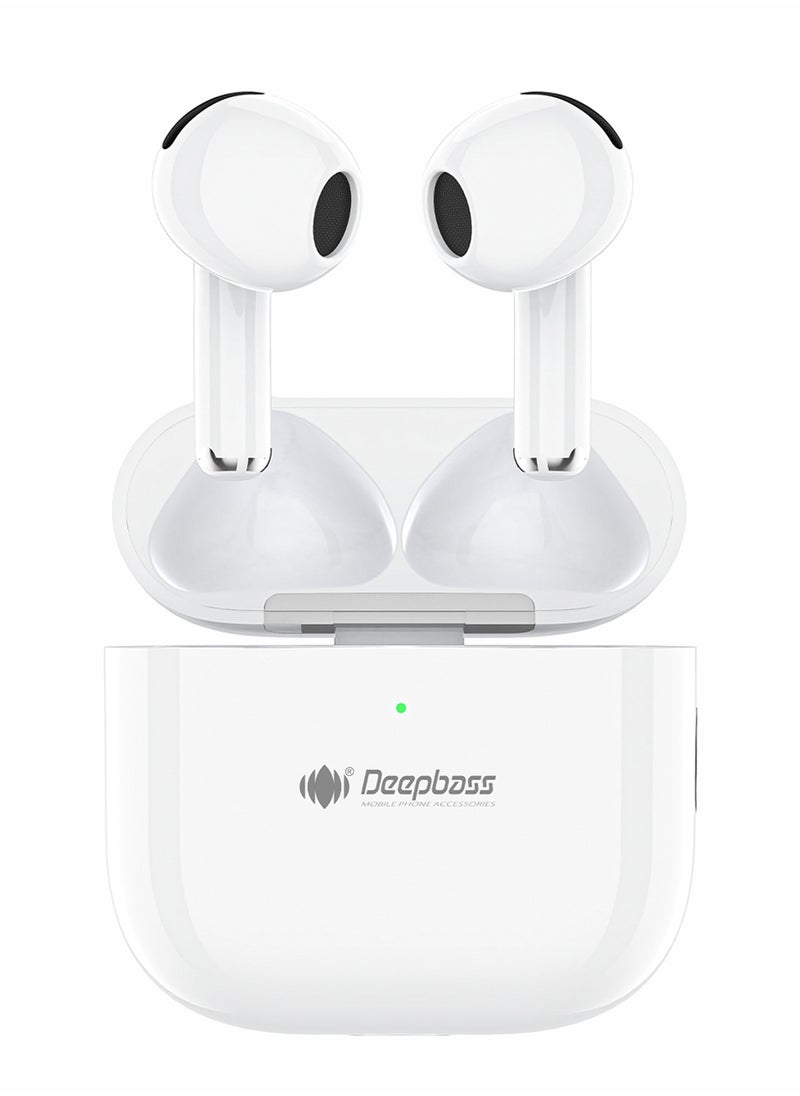 TWS-X6 Hi-Res Audio Wireless Earbuds | 200min Playtime | 20m Bluetooth Range | 400mAh Fast Charge Case - White