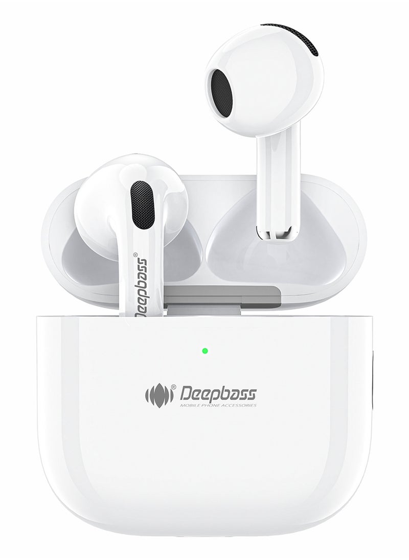 TWS-X6 Hi-Res Audio Wireless Earbuds | 200min Playtime | 20m Bluetooth Range | 400mAh Fast Charge Case - White