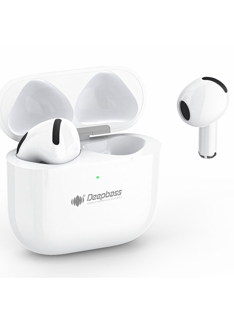 TWS-X6 Hi-Res Audio Wireless Earbuds | 200min Playtime | 20m Bluetooth Range | 400mAh Fast Charge Case - White