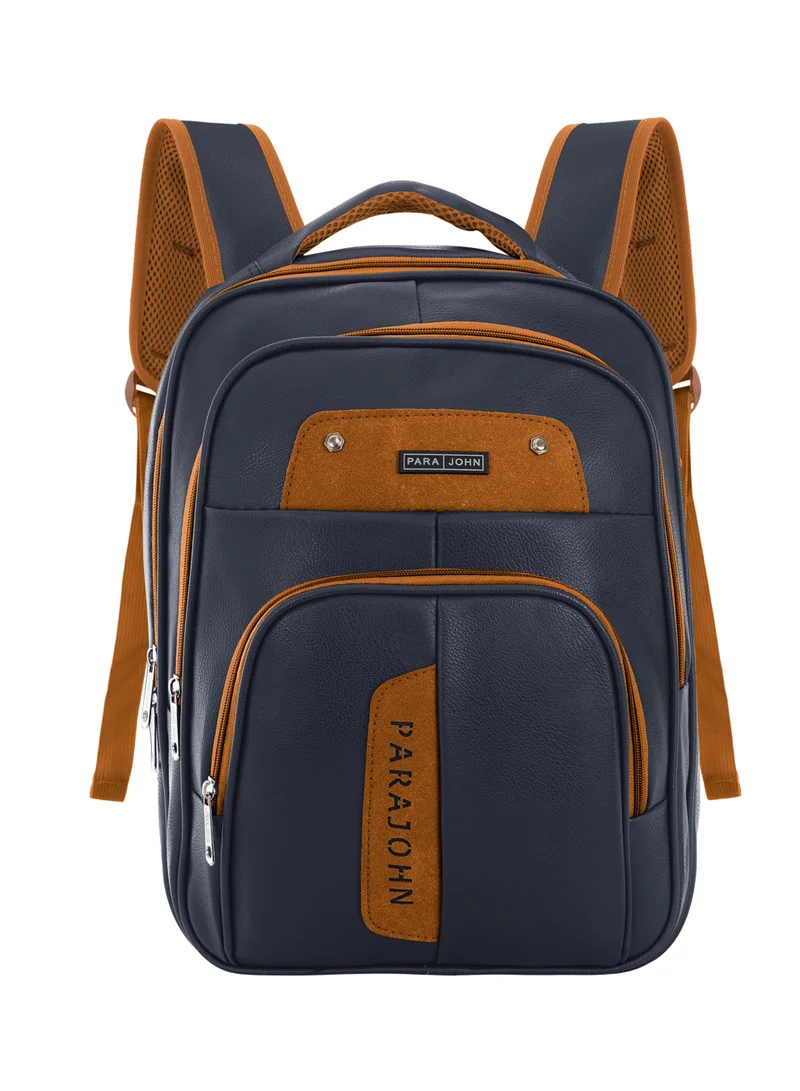 PARAJOHN Para John PU Leather Backpack – Stylish 16 Inch Laptop Backpack with Multiple Compartments & Durable Zipper