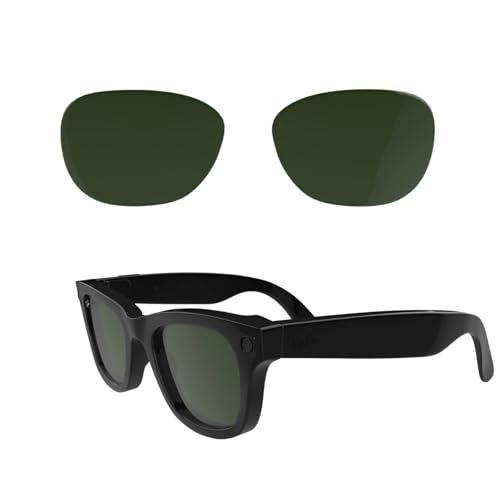 RCstyle HiBloks Replacement Lenses for Ray-Ban Meta Wayfarer (RW4008 Size L), UV Protection Sunglass Lens Set for Smart Glasses, Premium Lens Kit for Men & Women Driving, Cycling or Outdoor (Green) - Image 1