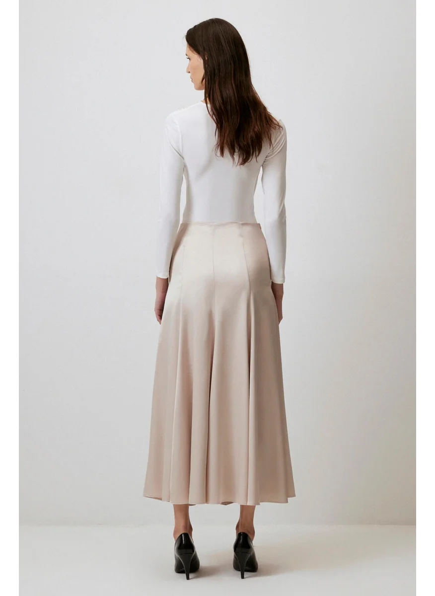 Touche Satin Skirt