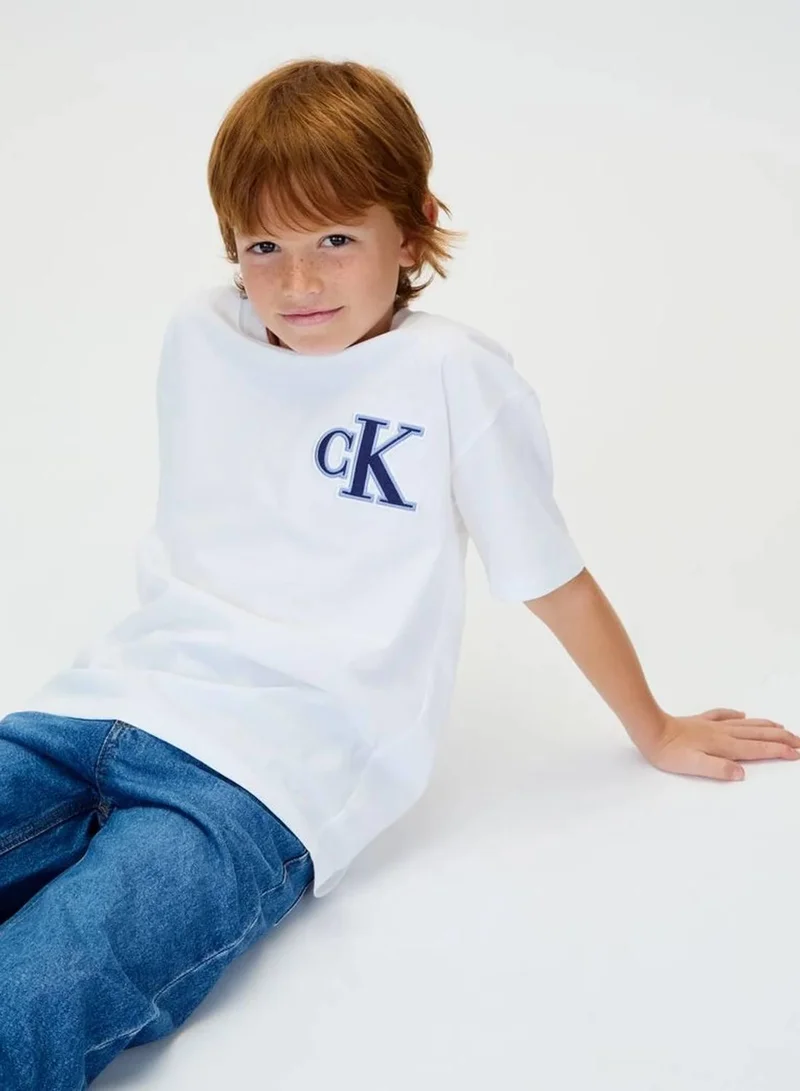 Calvin Klein Jeans Bright White Logo T-Shirt for Men | Best Price UAE