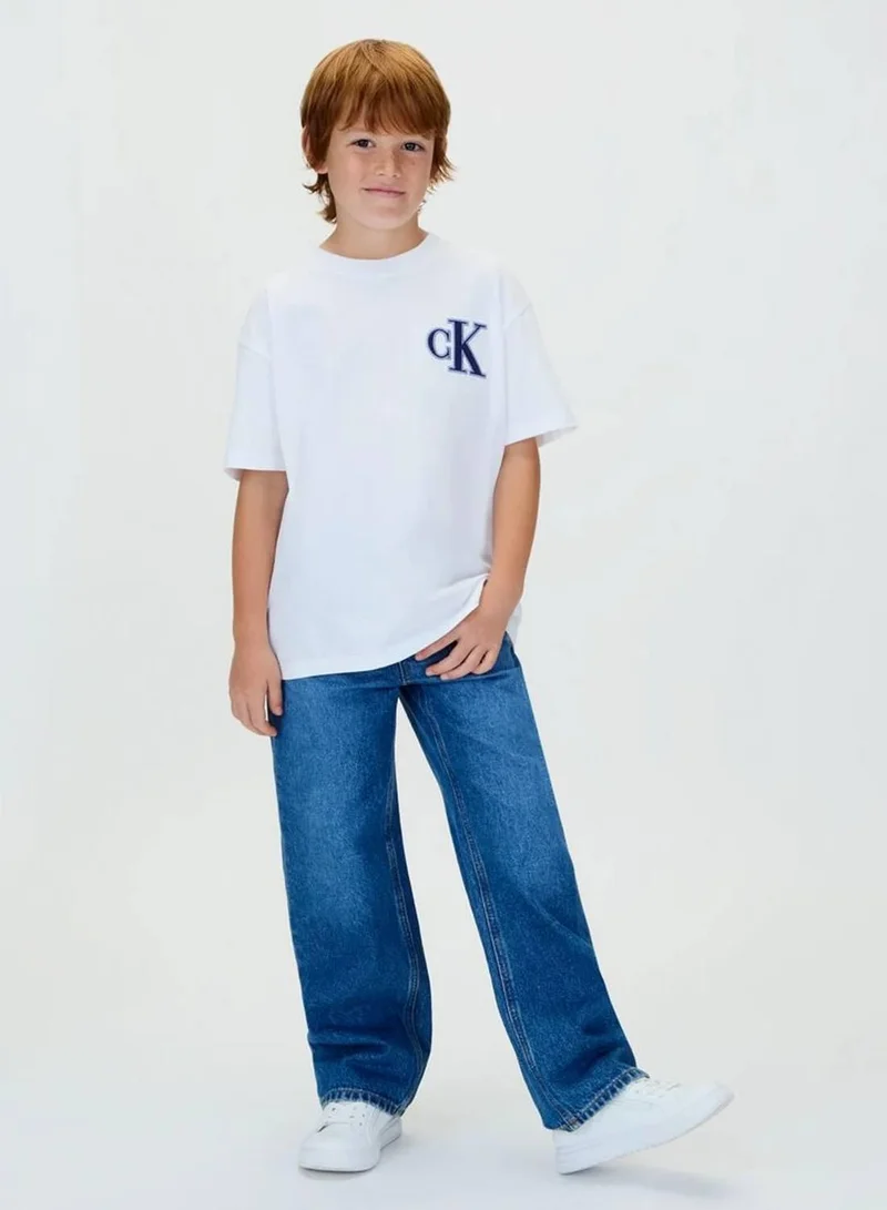 Calvin Klein Jeans Bright White Logo T-Shirt for Men | Best Price UAE