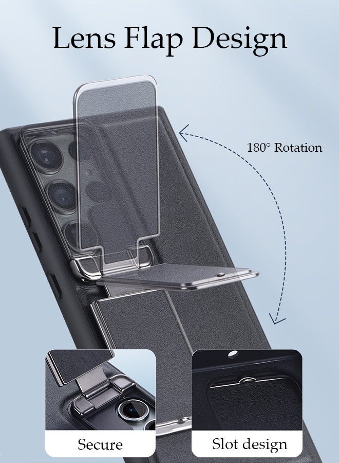 DUNISO Samsung Galaxy S24 Ultra Phone Case Full Body Protective Phone Cover Anti-fall Anti-fingerprint Phone Case with Phone Holder and Lens Cover for Samsung Galaxy S24 Ultra 5G Phone Case - Image 2